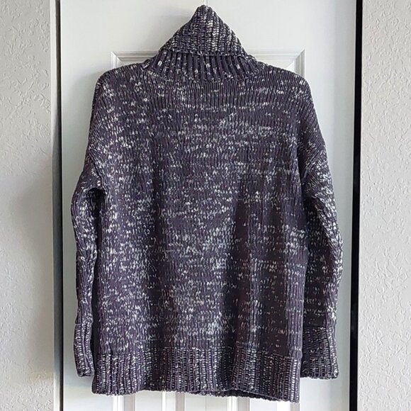 Jones New York Gray & White Long Sleeve Cable Knit Sweater Women's Size S - Picture 4 of 8